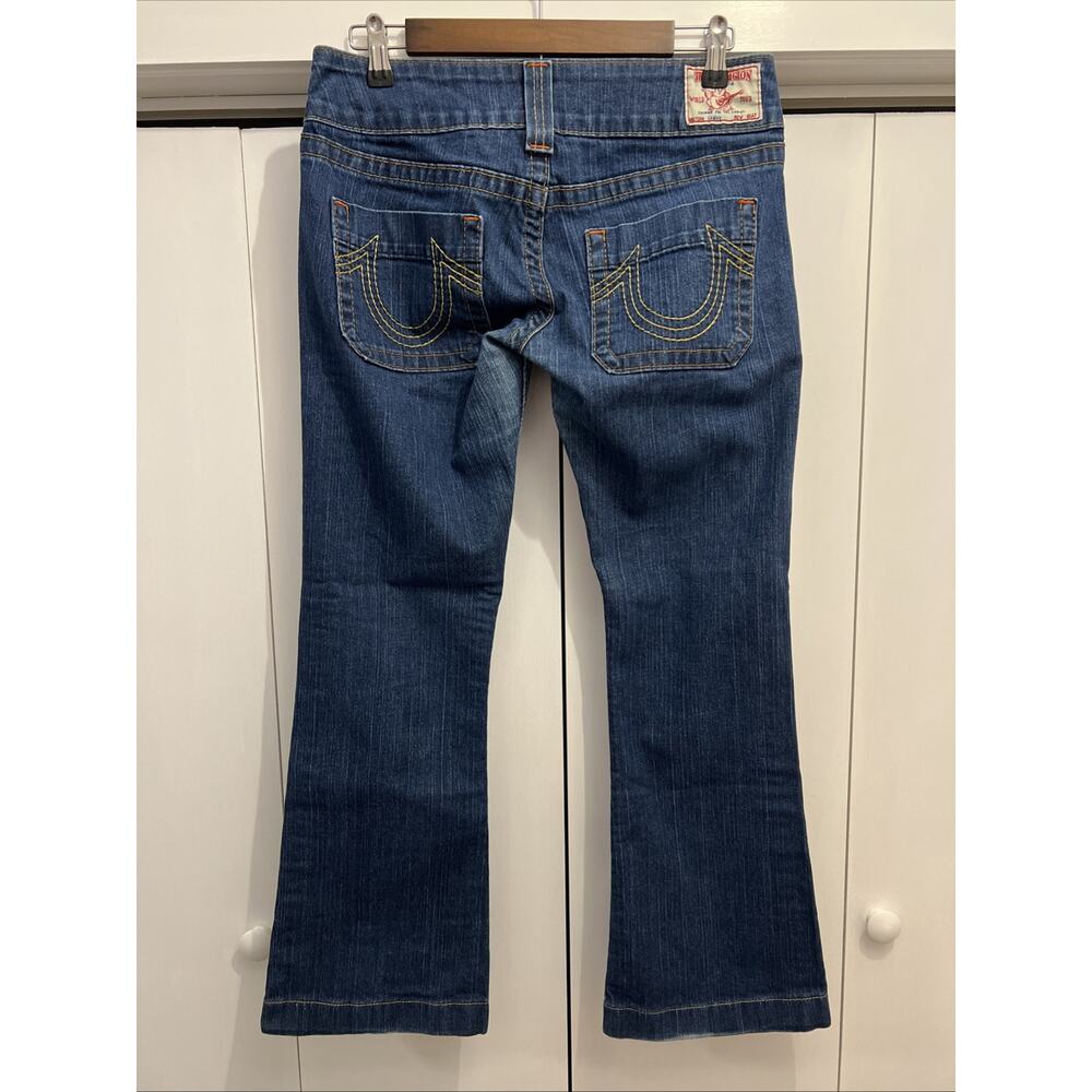 True Religion‎ Sammy Jeans Size 29, Measure 32x29 Flared Leg Low Rise 7.5”